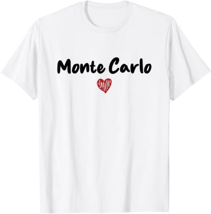 Monte Carlo - I Love Monte Carlo - Classic T-Shirt | Amazon (US)