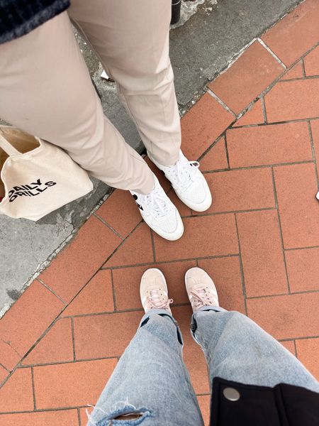 His and hers favorite spring sneakers/ walking around cities sneakers. I usually put insoles in all my shoes to help with that! 