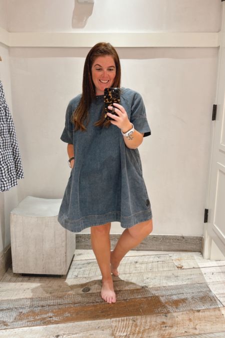 If you are looking for the perfect denim dress, you need to check this one out from Anthropologie! The dress does run big, so I would say to size down! This dress would be so pretty dressed up for date night, styled with sneakers for everyday or even with cowboy boots for a concert! 

#LTKmidsize #LTKSeasonal #LTKstyletip