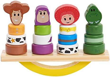 Disney Wooden Toys Toy Story Balance Blocks, 17-Piece Set Features Woody, Buzz Lightyear, Jessie, an | Amazon (US)