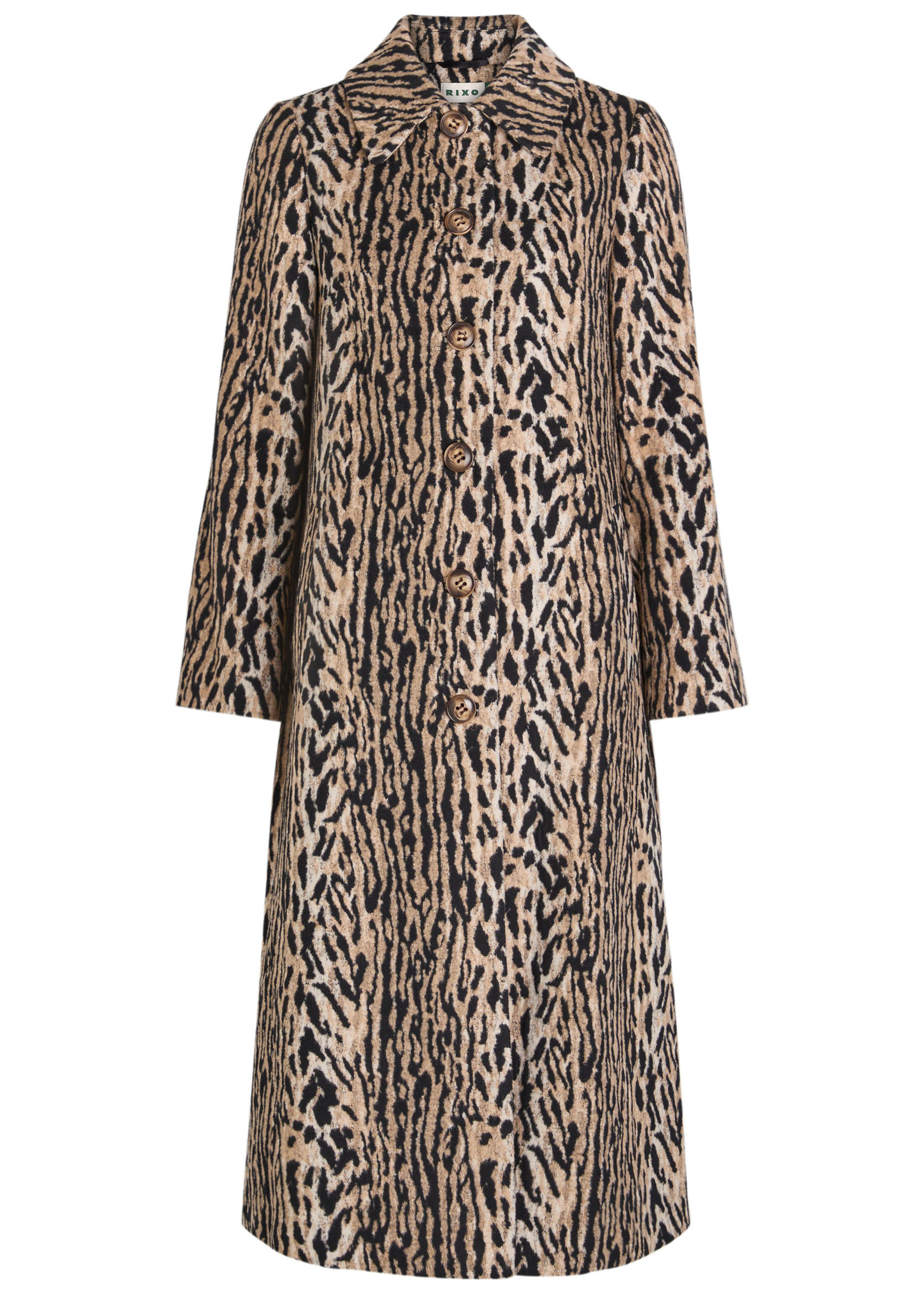 Milly leopard-print brushed felt coat | Harvey Nichols