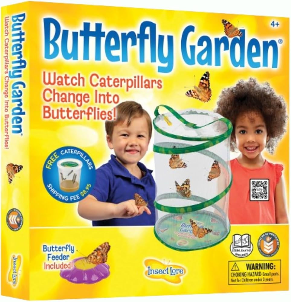 Painted Lady Butterfly Kit - Habitat, STEM Journal, & Voucher for Chrysalis Log & Caterpillars - ... | Amazon (US)