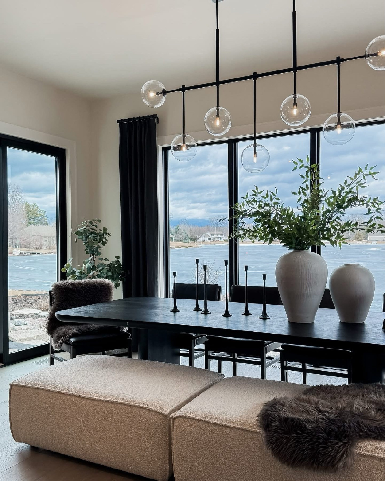 Dining table with a lake view. 
#homedecor #homerenovation

#LTKHome