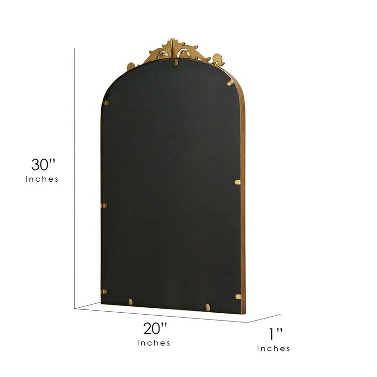 Better Homes & Gardens 20" x 30" Filigree Arch Metal Wall Mirror Decor in Gold | Walmart (US)