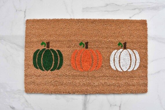 Pumpkin Doormat Fall Decor Welcome Mat Autumn Doormat | Etsy | Etsy (US)