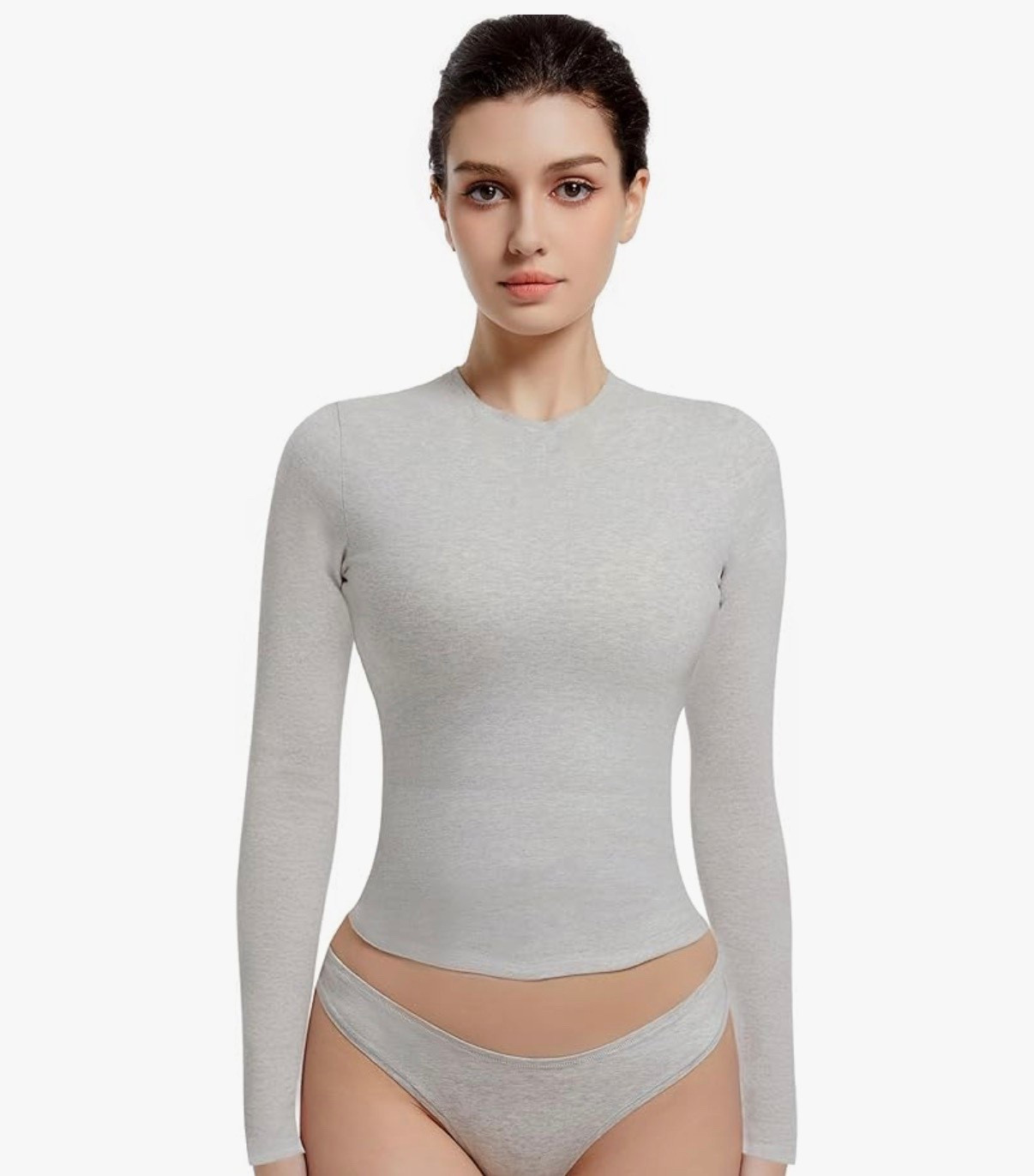 Long Sleeve Shirts for Women Crewneck Basic Tees T Shirts Fitted Crop Tops Y2k Going Out Tops

Skims dupe tshirt
Same material 

#LTKootd #LTKdayinmylife #LTKgrwm