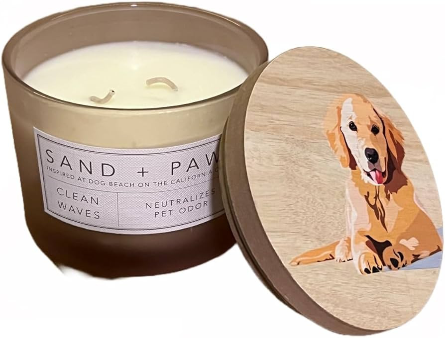 Sand + Paw Clean Waves Scented Candle. 12 oz - Neutralizes Pet Odor | Amazon (US)