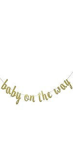 Baby Way Banner Hanging Garland for Gender Reveal Party Decorations Pregnancy Photo Prop Welcome ... | Amazon (US)