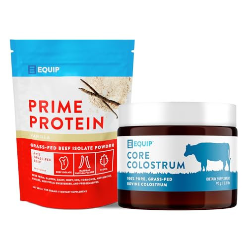 Equip Foods Prime Protein Powder Vanilla & Core Colostrum Powder | Amazon (US)