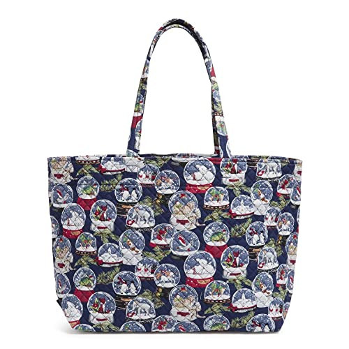 Vera Bradley Women's Cotton Grand Tote Bag, Snow Globes - Recycled Cotton, One Size | Amazon (US)