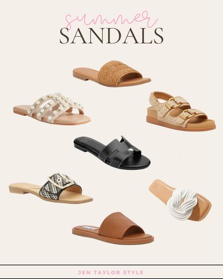Summer sandals I am loving for the beach, summer date night, or just casual summer outfit ideas. These flat sandals are the perfect casual shoe for summer!

#LTKstyletip #LTKshoecrush #LTKfindsunder50