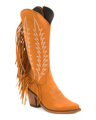 Suede Tall Shaft Western Boots | TJ Maxx