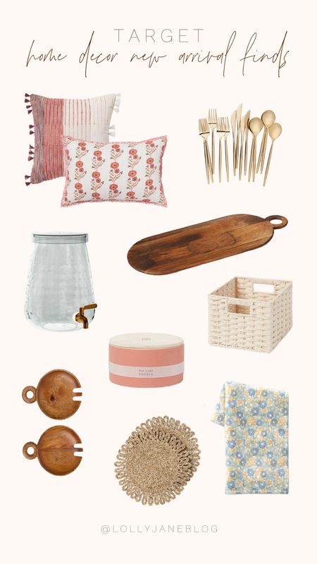 Target home decor new arrivals and finds! 💕

These target home decor new arrivals are so stinking cute! We of course have some adorable pink throw pillows, and some fun floral throw blankets to match! The lemonade pitcher is absolutely perfect for this summer season, and these plate chargers are stunning with these wooden serving plates and serving tools! Woven baskets and candles are also shut a steal for this seasonal decor. Go get you some cute summer home decor! 

#LTKxTarget #LTKstyletip #LTKhome