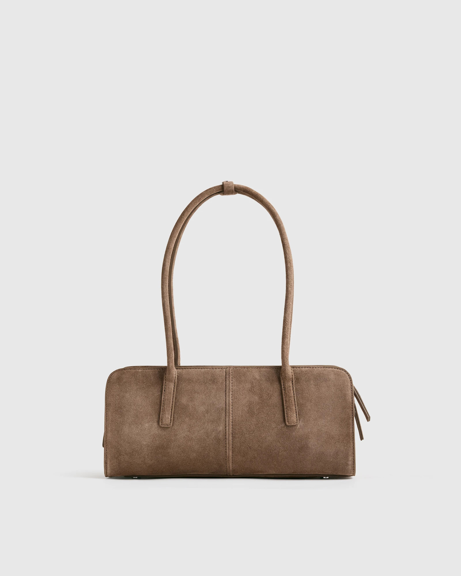 Quince | Women's Italian Suede East-West Shoulder Bag in Whiskey, Suede Leather | Quince