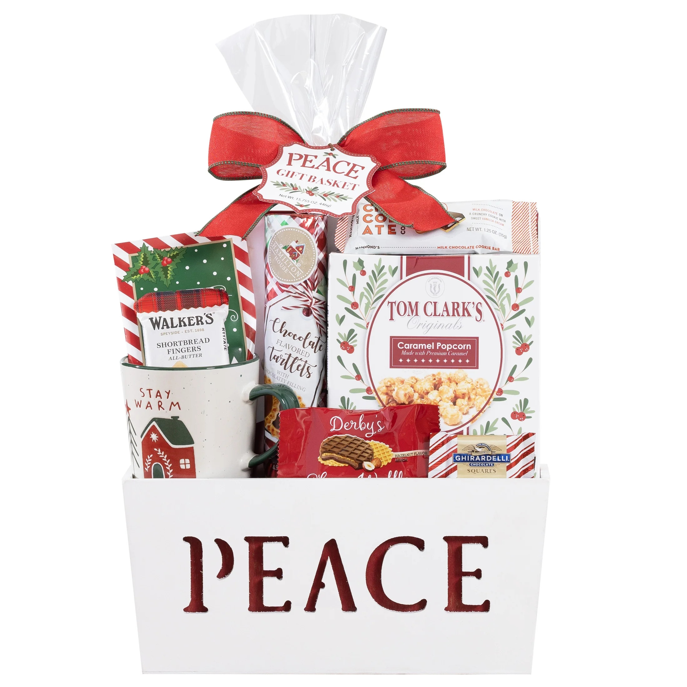 Holiday “Peace” Gift Basket with 12 oz Mug Packed with Sweet and Savory Treats by Houdini | Walmart (US)