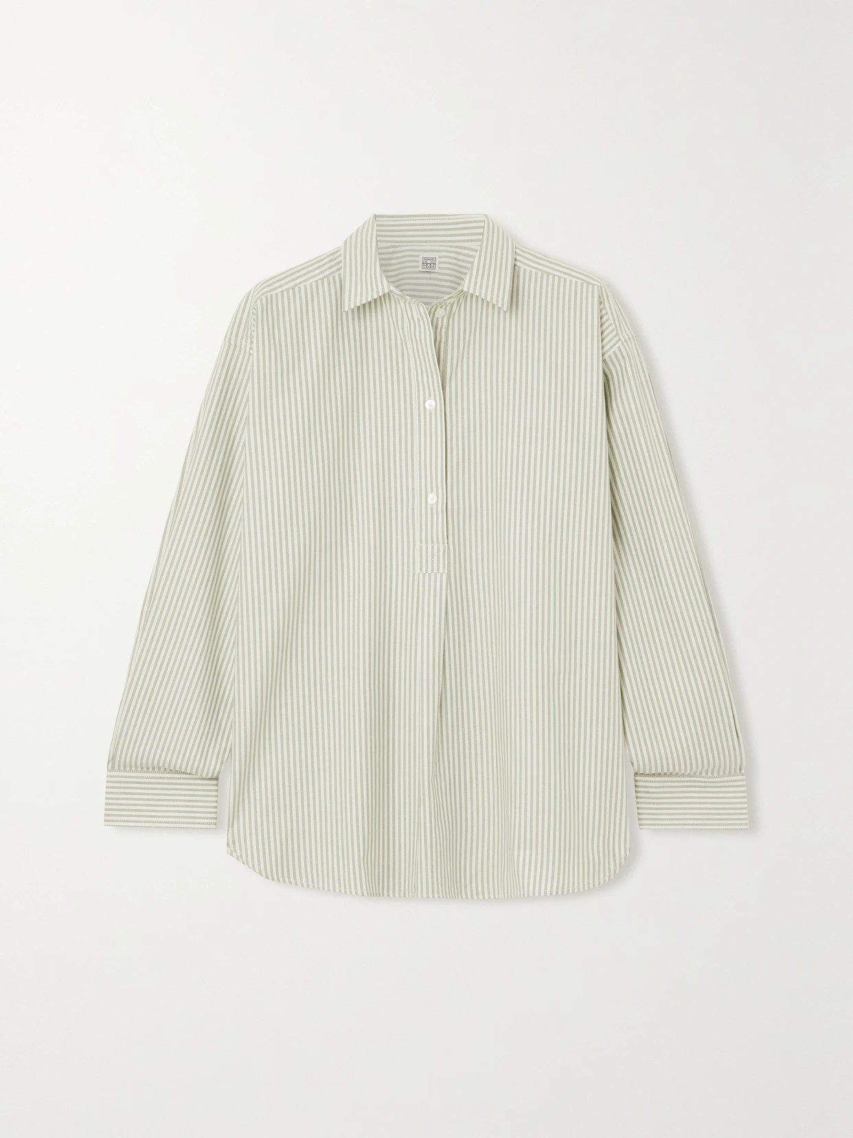 TOTEME - Striped Cotton-poplin Shirt - Ecru | NET-A-PORTER (US)