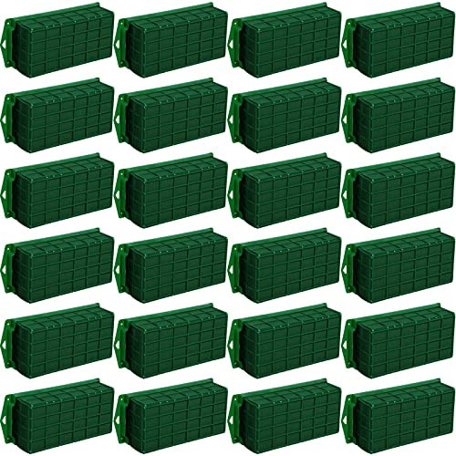 Boao 30 Pieces Floral Foam Cage Holder with Floral Foam for Fresh Flowers Cage Bowl for Table Centerpiece Flower Arrangement, Rectangle, 11.8 x 4.7 x 3.1 Inch | Amazon (US)