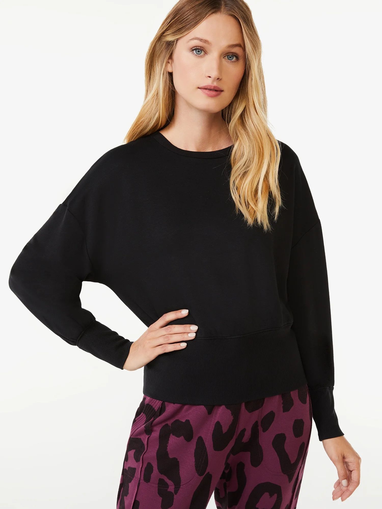 Scoop Women's Fleece Knit Sweatshirt | Walmart (US)
