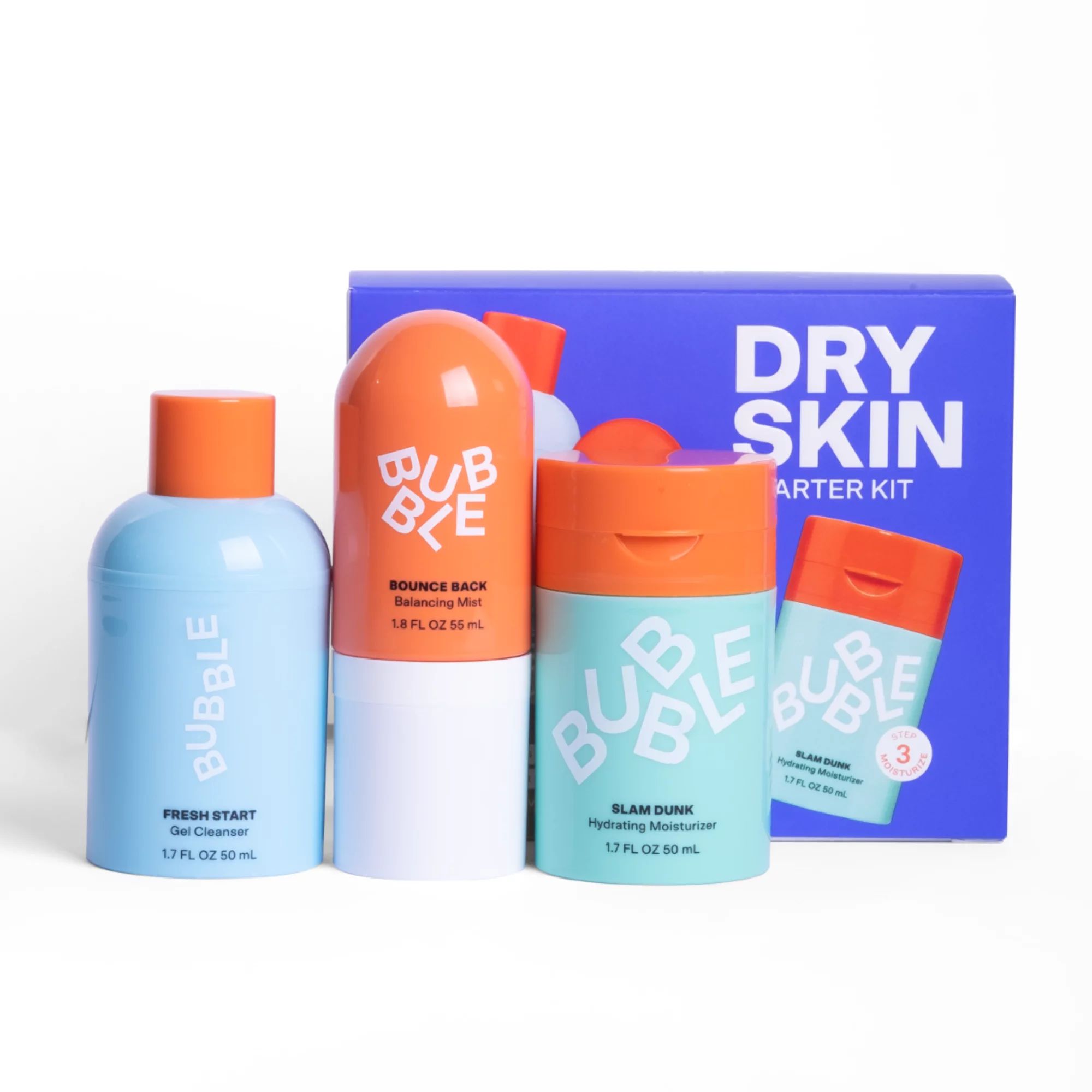 Bubble Skincare 3-Step Hydrating Routine Bundle, for Normal to Dry Skin, Unisex, Set of 3 | Walmart (US)