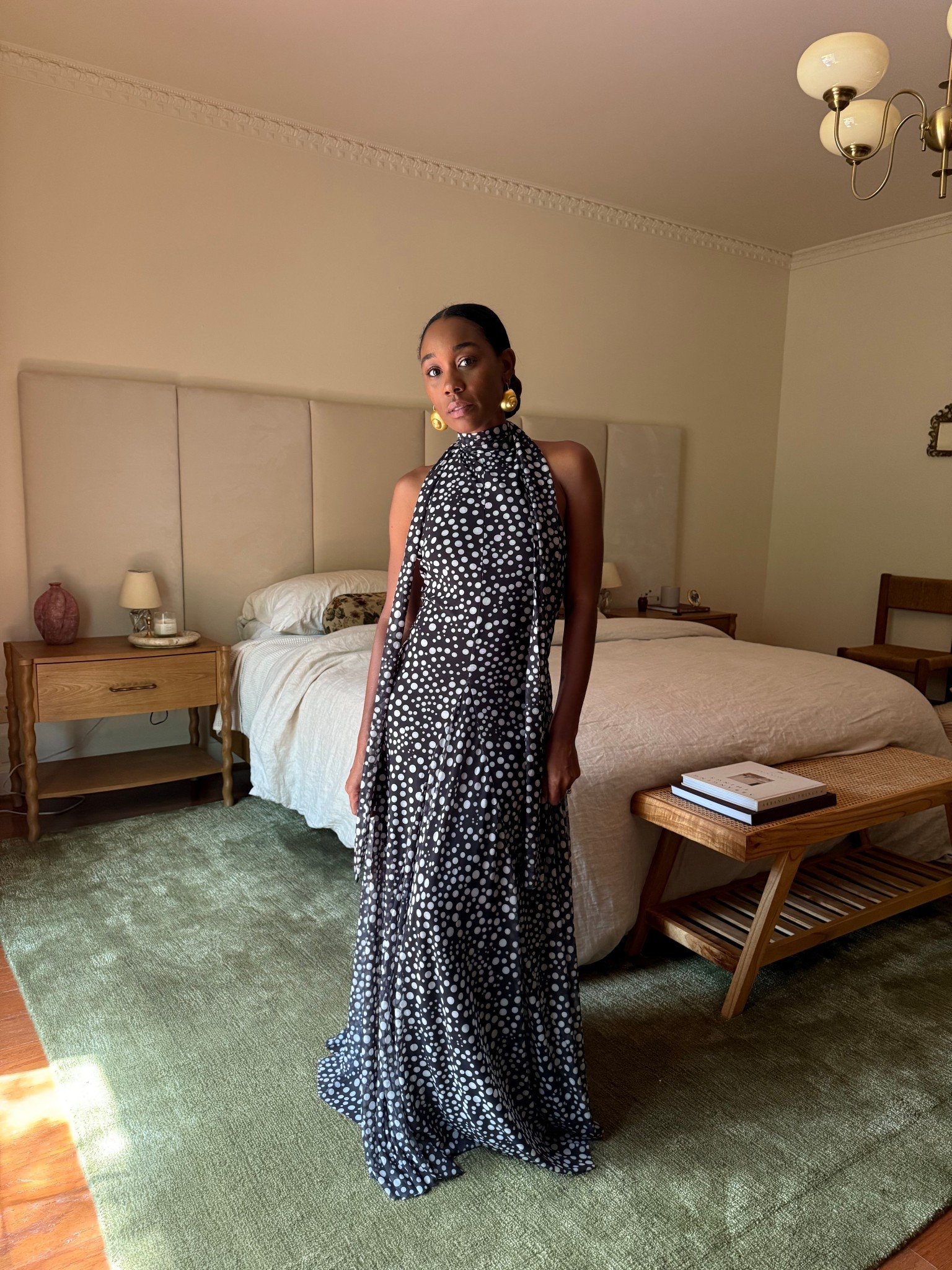 Polka dot halter dress, wedding guest dress 

#LTKStyleTip #LTKWedding