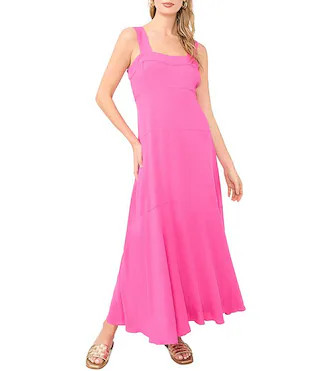 Vince Camuto Square Neck Sleeveless Shift Maxi Dress | Dillard's | Dillard's