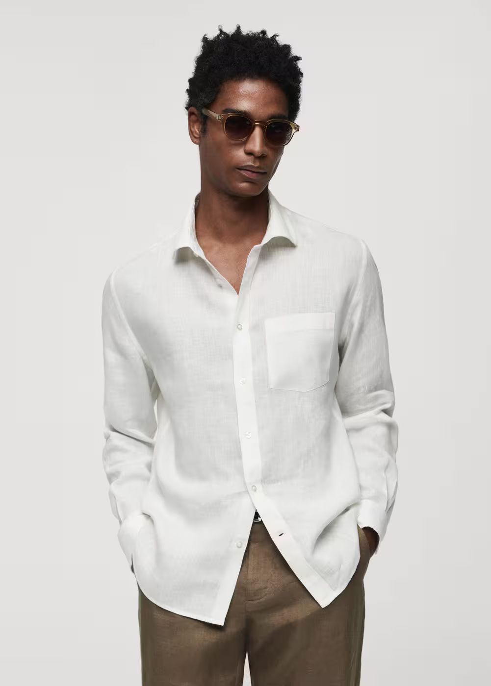 Classic fit 100% linen shirt -  Men | Mango Man USA | MANGO (US)