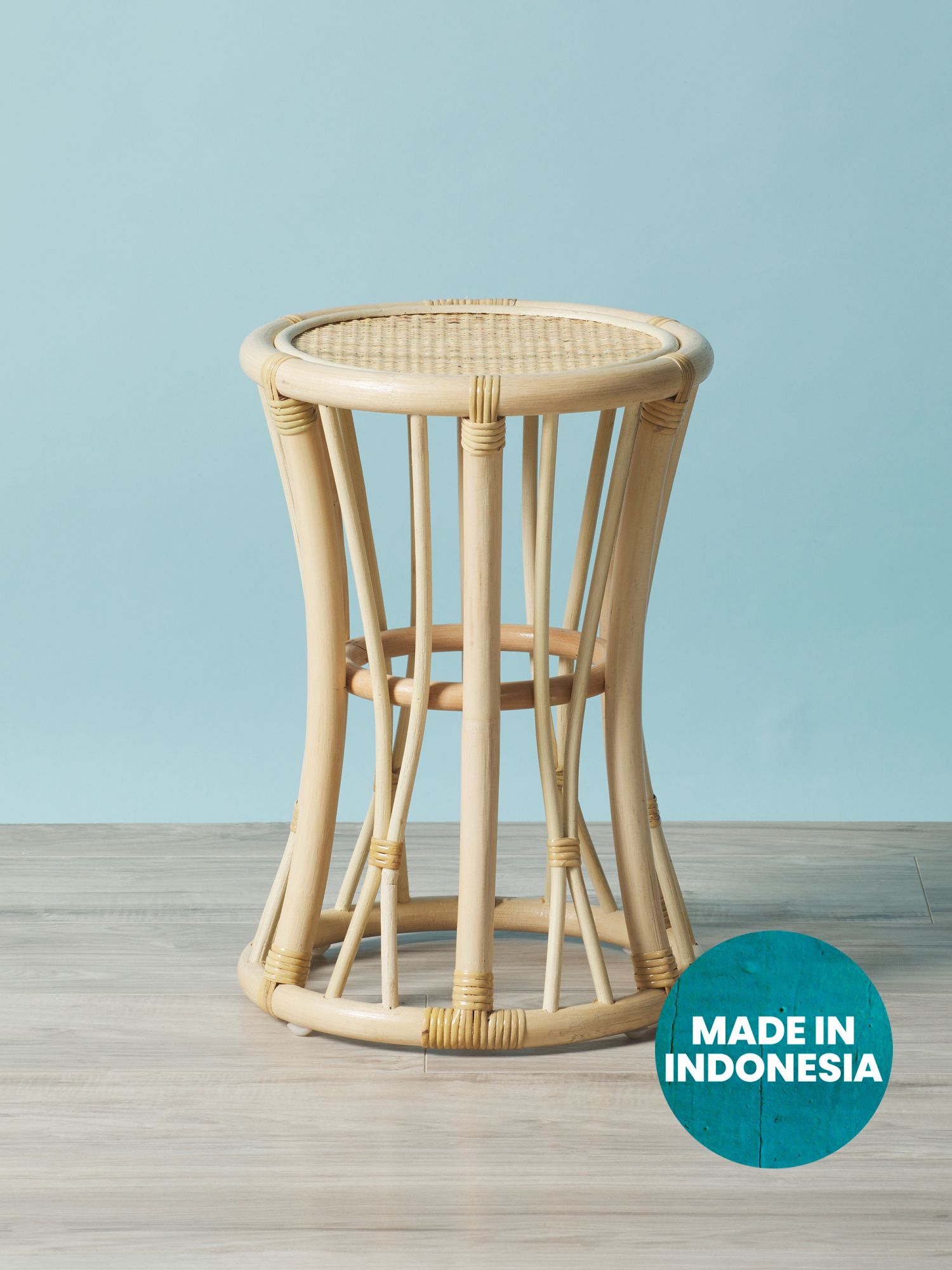 19in Rattan Woven Top Side Table | Accent Furniture | HomeGoods | HomeGoods