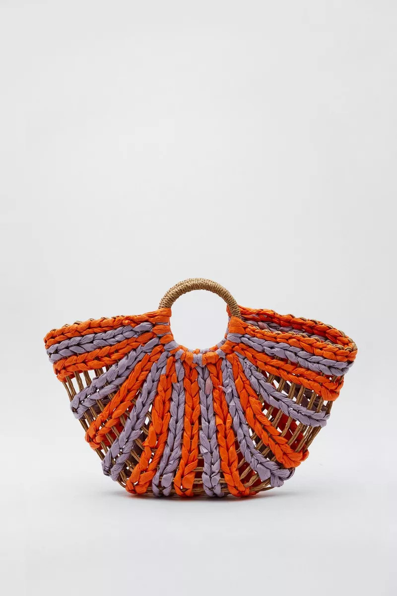 Braided Wicker Top Handle Grab Bag | Debenhams UK