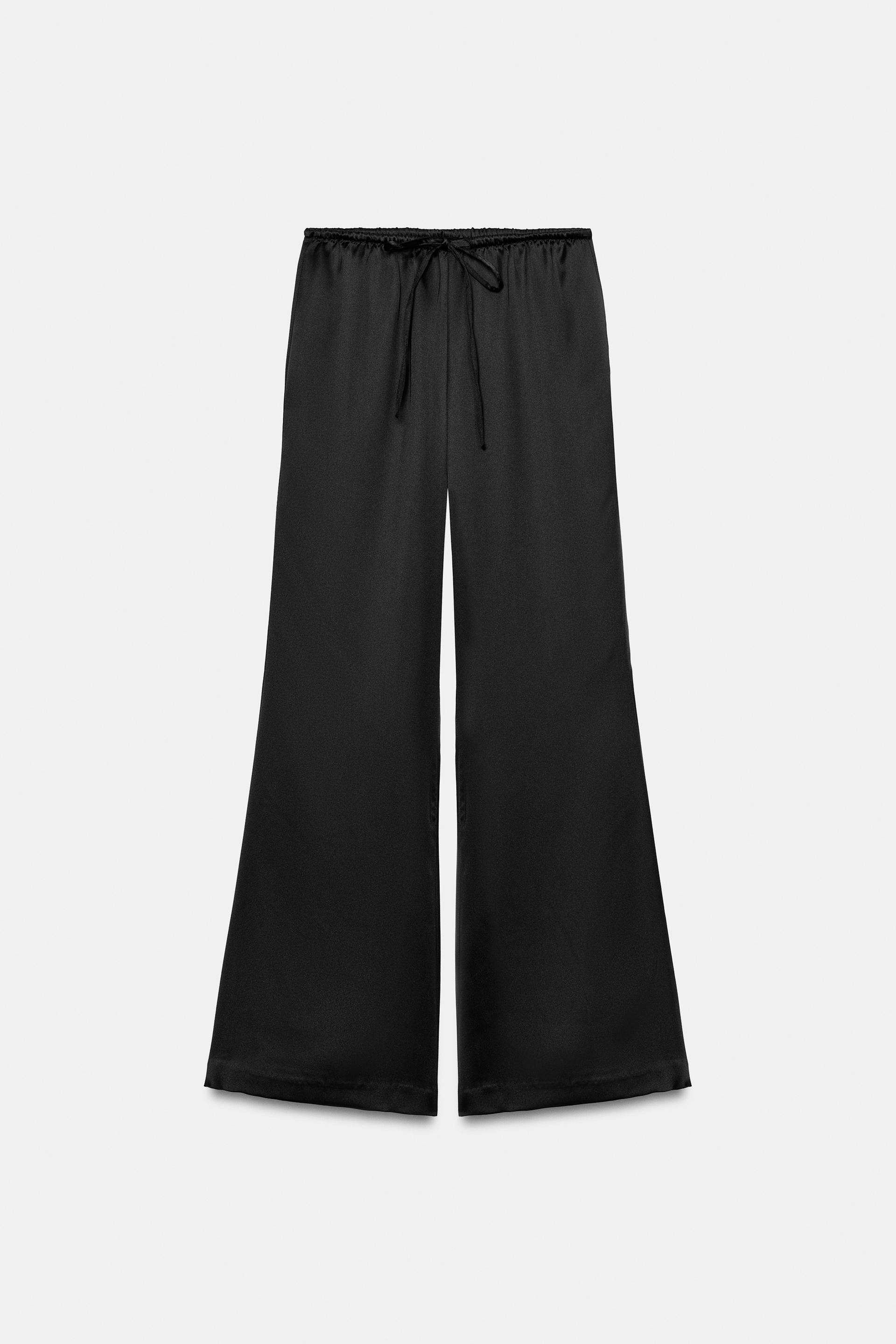 SATIN TROUSERS WITH DRAWSTRINGS | Zara US