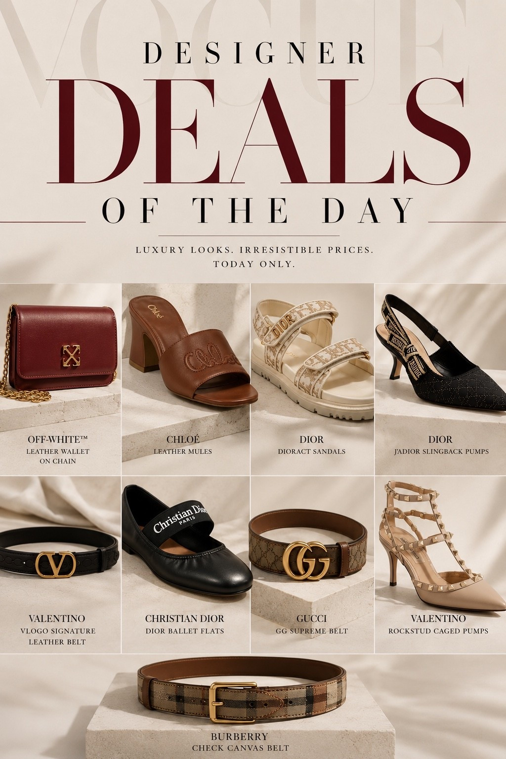 Designer deals that look straight off a luxury wishlist without the full luxury price tag 🤍
From Dior sandals to Valentino heels and iconic Gucci + Burberry belts… these are the pieces elevating every outfit right now.
Saving you the scroll with today’s best designer finds before they sell out ✨
Shop everything linked on my LTK.
#DesignerDeals #LuxuryStyle #DesignerOnSale #LTKFashion #LuxuryForLess #DiorStyle #ValentinoGaravani #GucciAccessories #BurberryStyle #FashionFinds #QuietLuxury #DesignerAccessories #NordstromFinds #LuxuryDeals #FashionEditorPicks

designer deals, luxury deals, designer accessories, quiet luxury style, Dior sandals, Valentino heels, Gucci belt outfit, Burberry accessories, luxury fashion finds, designer shoes, luxury handbags, fashion influencer finds, rich girl aesthetic, capsule wardrobe luxury, luxury style inspiration, Nordstrom designer sale, Saks designer sale, high end fashion finds

#LTKootd #LTKSaleAlert #LTKgrwm