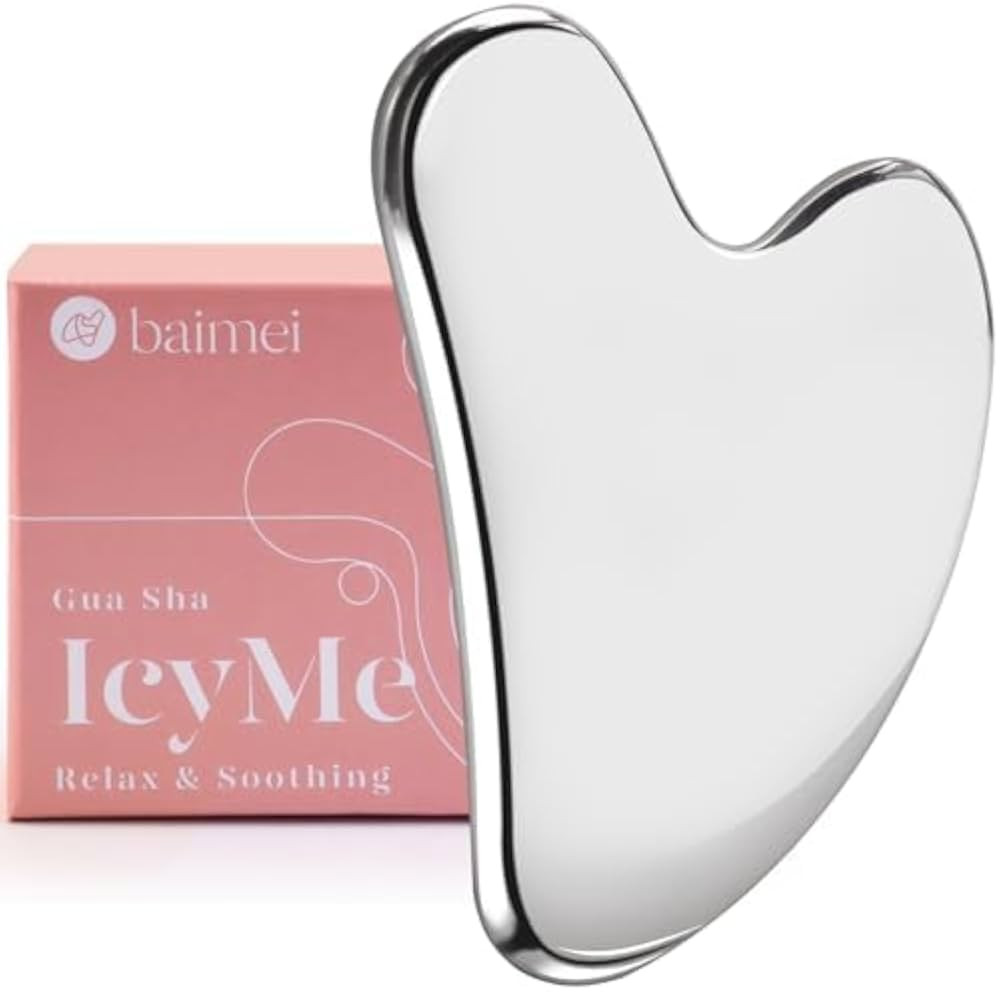 BAIMEI Stainless Steel Gua Sha for Self Care, Metal Gua Sha Facial Tool, Guasha Tool for Face and... | Amazon (US)