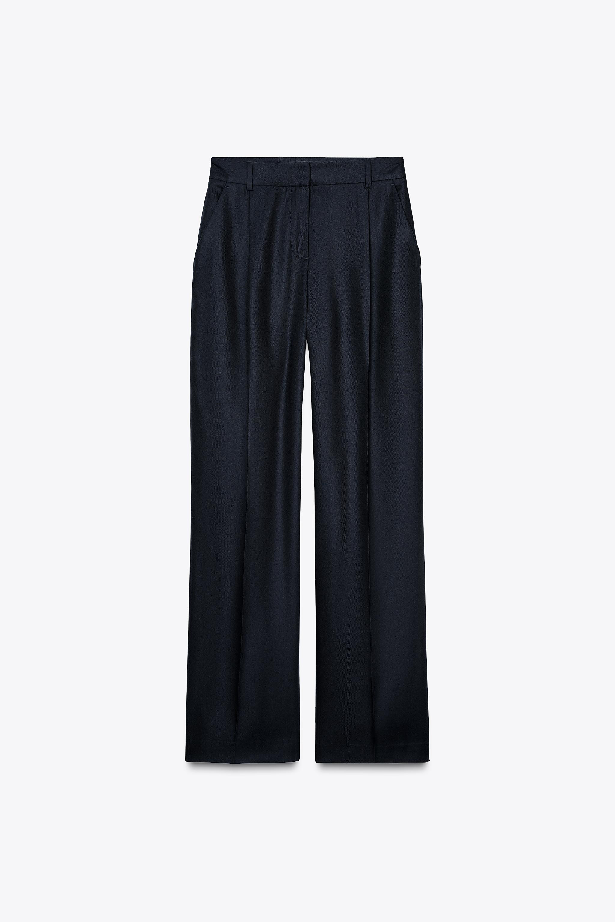 STRAIGHT CUT PLEATED PANTS | Zara US