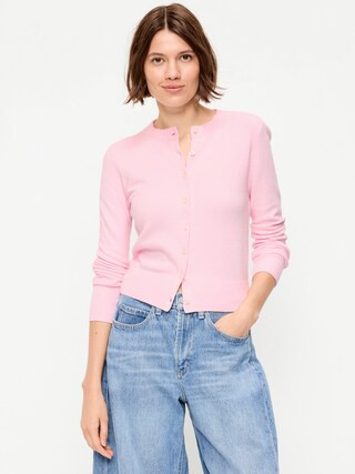 SoSoft Cropped Crew-Neck Cardigan | Old Navy (US)