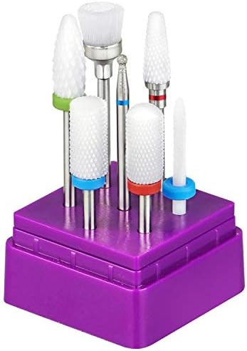 Ceramic Nail Drill Bits Set ECBASKET 7pcs 3/32 inch Diamond Carbide Nail Drill Bit for Remove Acr... | Amazon (US)