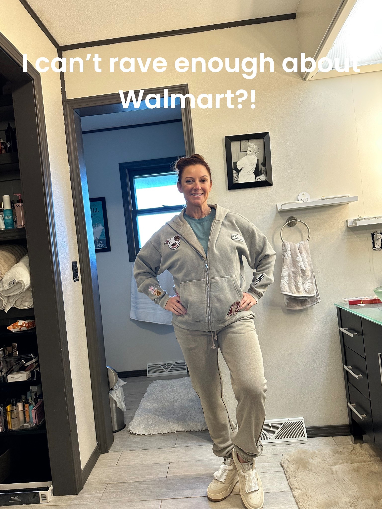Don’t ever skip the men’s section in Walmart! Believe it or not, these are men’s clothes. The jacket is a small, the pants are xs. They’re so comfy and fit perfect?! I added patches to the jacket for extra fun 😆🫶🏼 (the color is “brown Savannah”) 

#LTKootd #LTKActive #LTKOver40