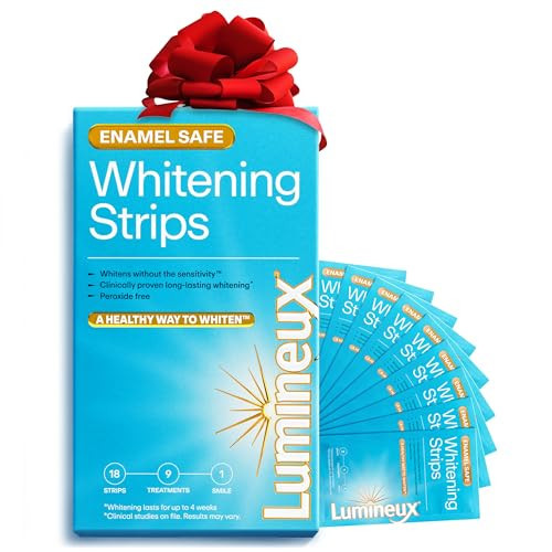 Lumineux Teeth Whitening Strips Kit - 9 Treatments - Peroxide Free - Enamel Safe for Whiter Teeth - Whitening Without The Sensitivity - Dentist Formulated - Sensitivity Free | Amazon (US)