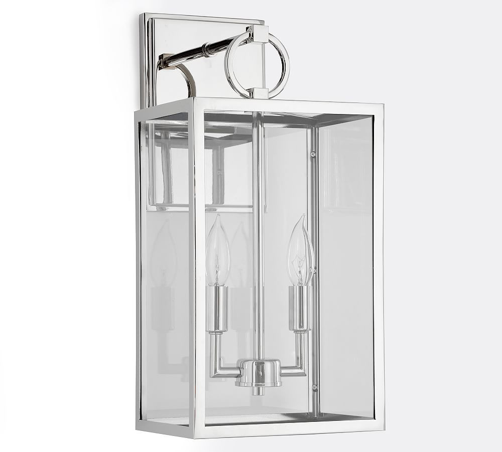 Manor Outdoor Glass & Iron Sconce | Pottery Barn (US)