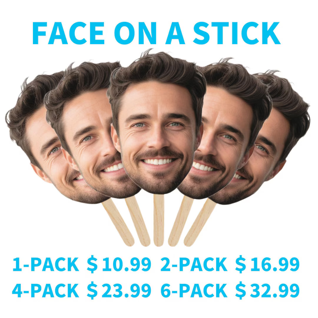 Face on a Stick,custom Heads on a Stick,bachelorette Party Decor,big Heads Face for Birthday Part... | Etsy (US)