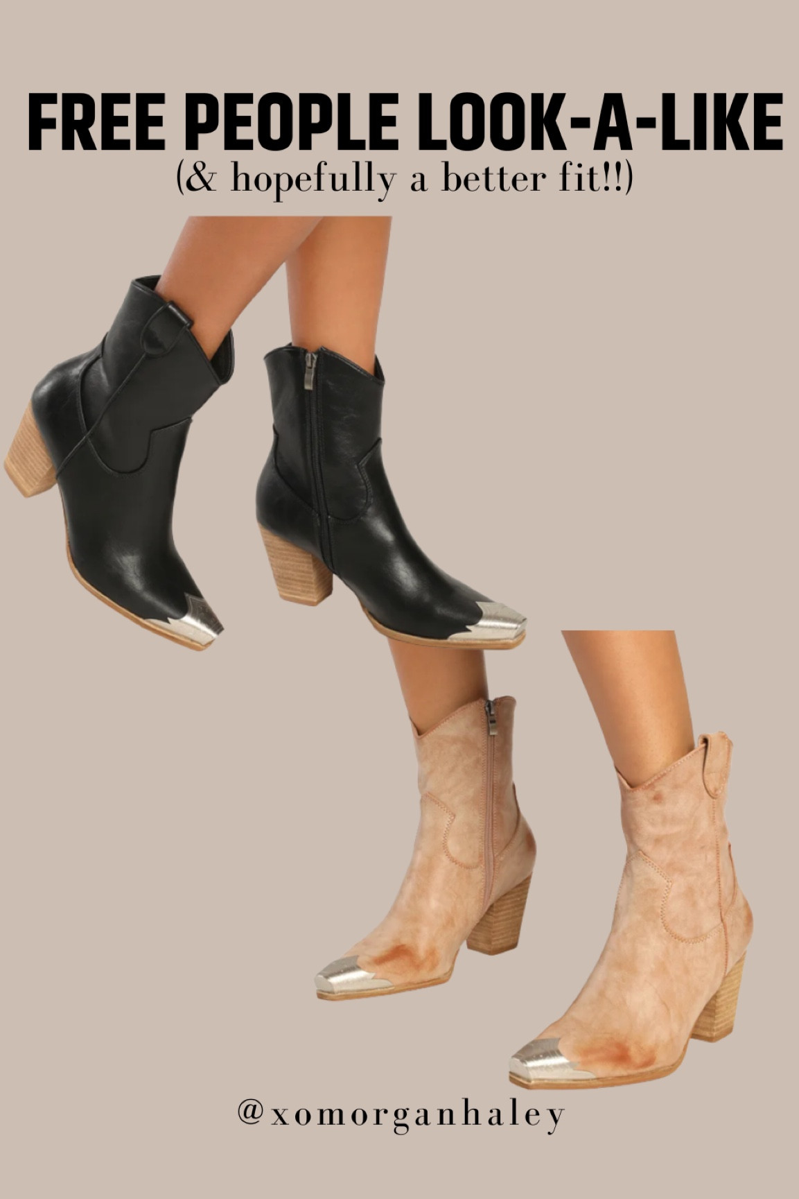 Free people look-a-like fall western booties!!! Fraction of the price and I’m hoping for a much better fit! 

#LTKshoecrush #LTKunder100