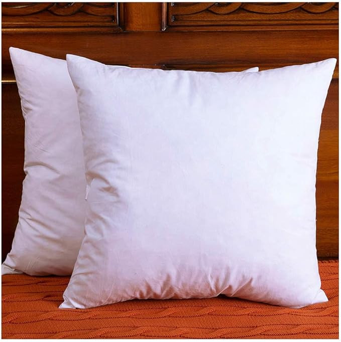 DOWNIGHT Set of 2, Cotton Fabric Throw Pillow Inserts, Down and Feather Decorative Pillow Insert,... | Amazon (US)