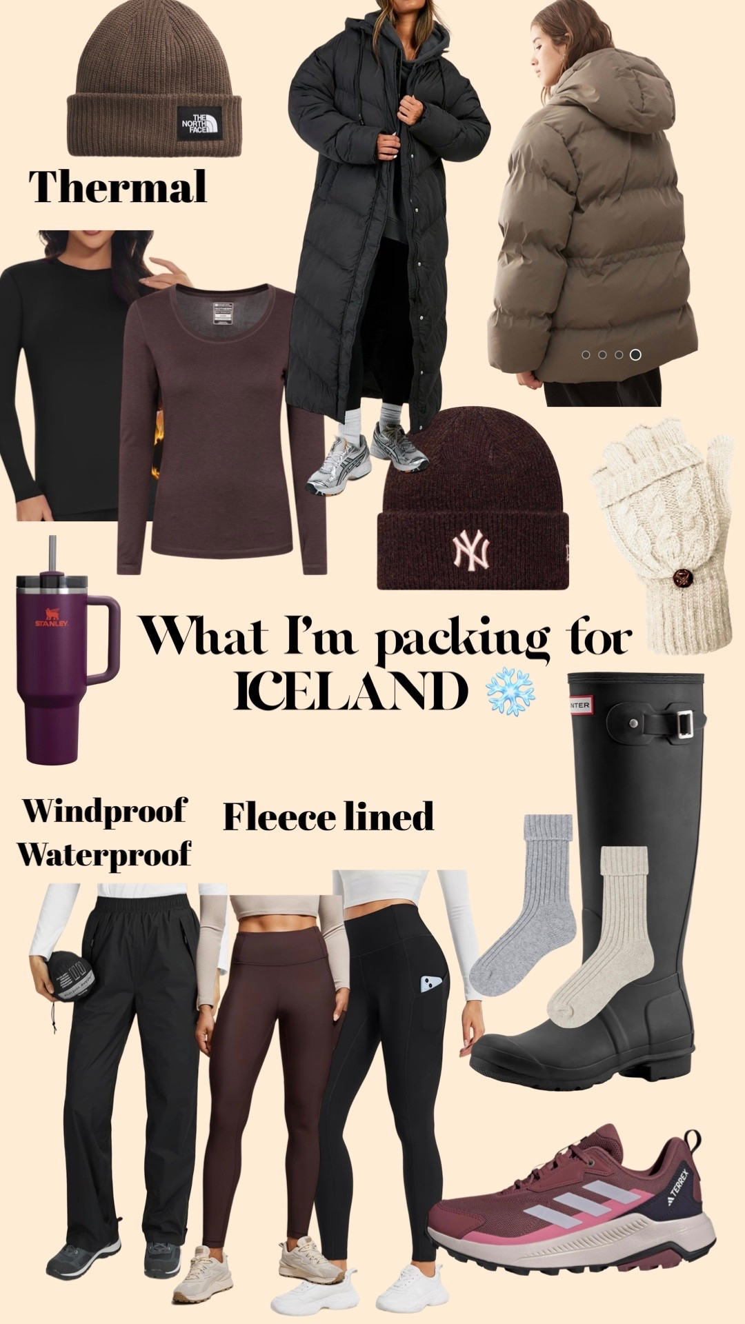 What I’m packing for Iceland ❄️

Waterproof, windproof, walking outfits, puffer coat, hunter wellies, thermals 

#LTKxAmazon #LTKuk #LTKwinter