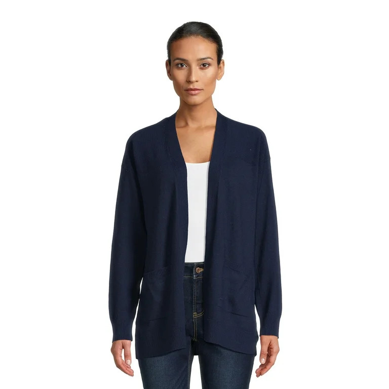 Time and Tru Women's Lightweight Open Front Cardigan | Walmart (US)