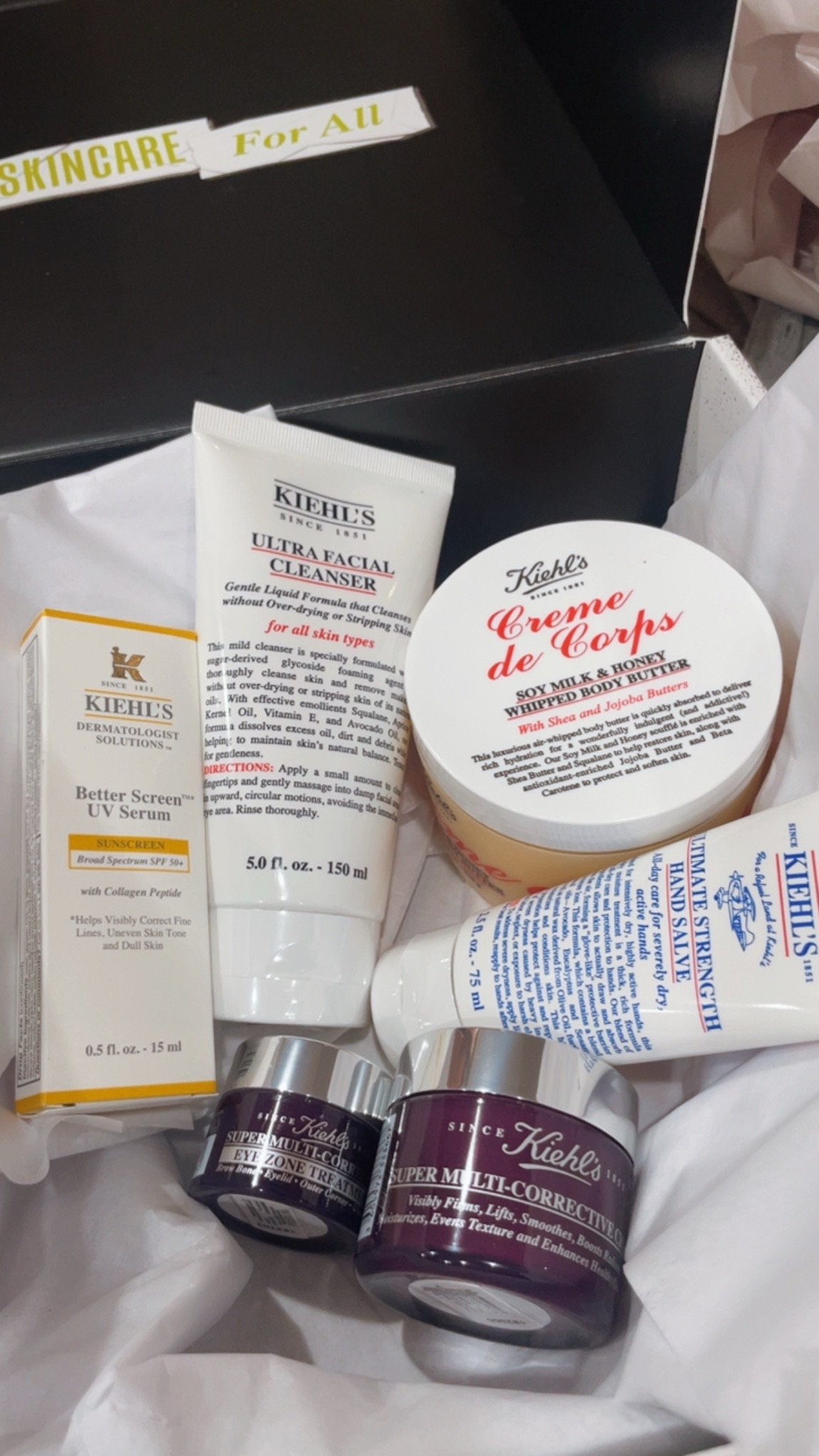 Thank you so much Kiehls! These are so good! 
Eye cream, face lotion, hand salve, cleanser, body lotion 

#LTKselfcare #LTKSpringSale #LTKmorningroutine