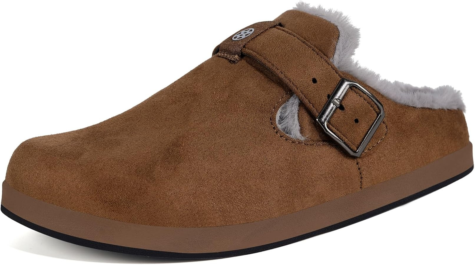 Fur Lined Clogs for Women Men | Suede Winter Slippers with Arch Support | Slip on Mules Potato Sh... | Amazon (US)