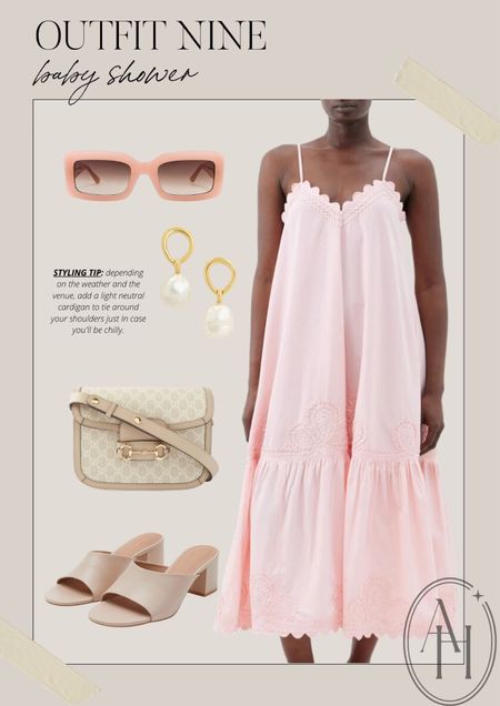Stunning scallop detail dress perfect for a summer baby shower! 

#LTKstyletip #LTKFind #LTKSeasonal