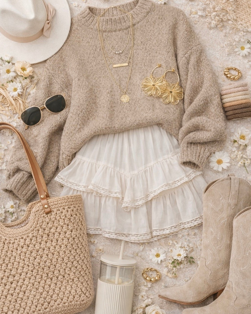 My go to outfit for transition spring weather 🌸 

spring outfit, cozy, neutral, casual, everyday, layered, chic, minimal, amazon

#LTKSaleAlert #LTKgrwm #LTKootd