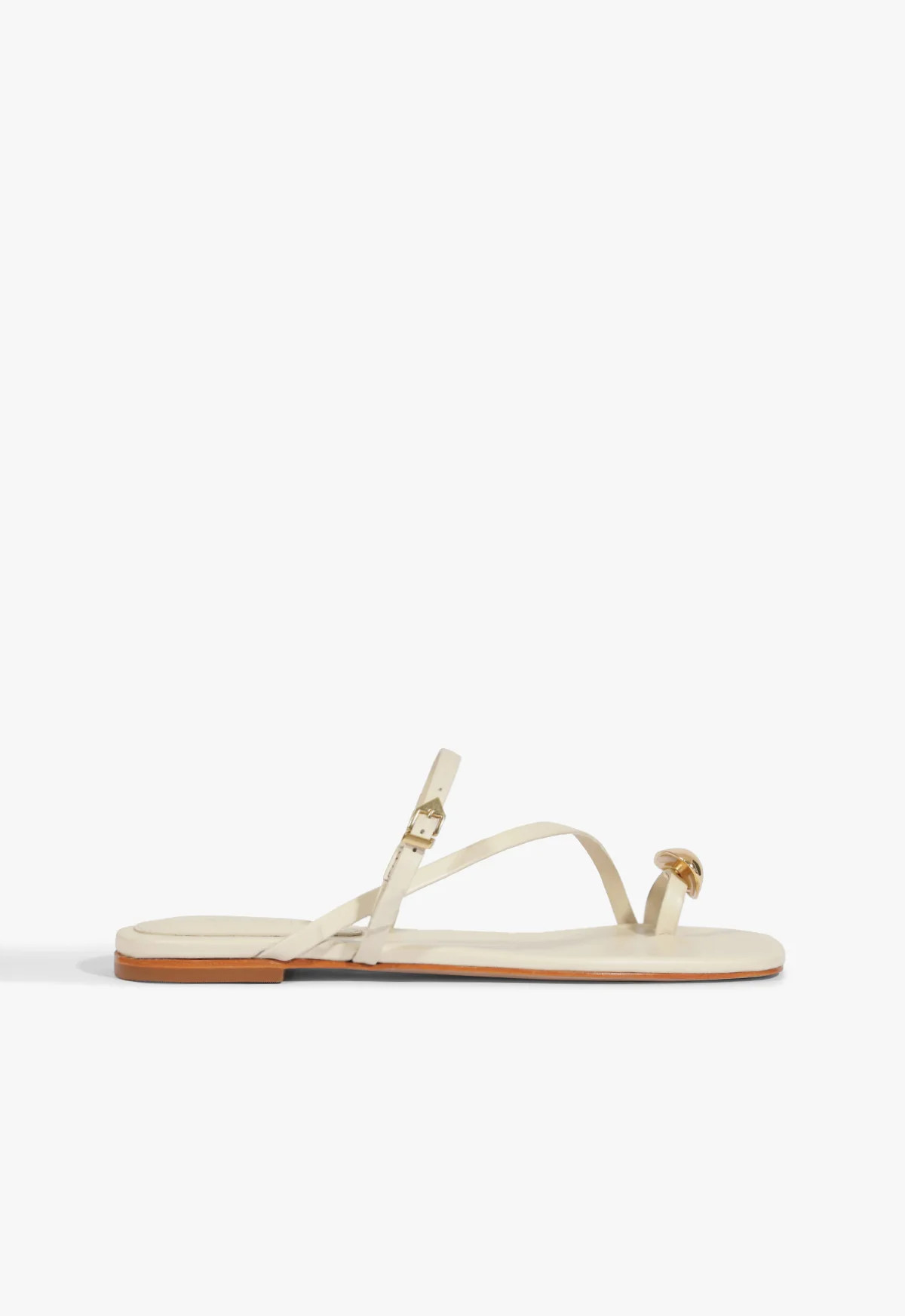 Elysa Flat Sandal | White | Leather | Schutz (US)