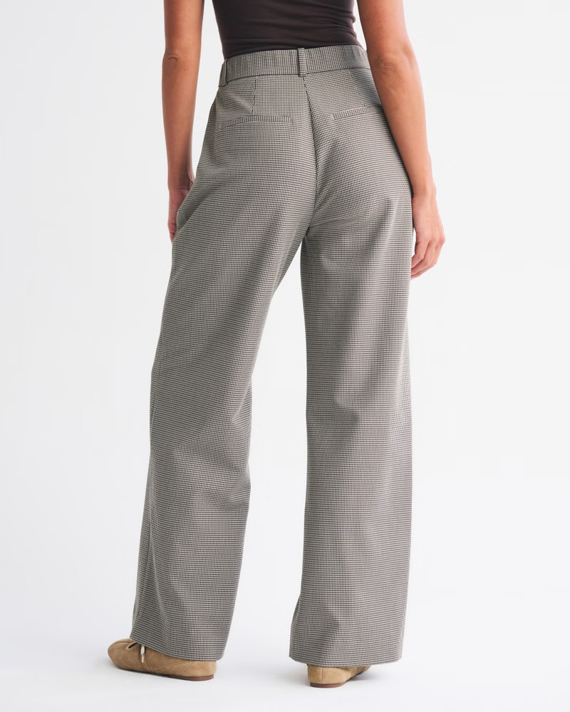 Curve Love A&F Sloane Tailored Wide Leg Pant | Abercrombie & Fitch (US)