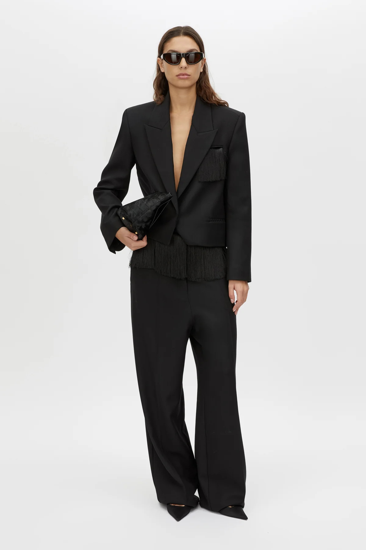 Zaman Fringe Crop Blazer in Black - CAMILLA AND MARC® C&M | CAMILLA AND MARC (ANZ)