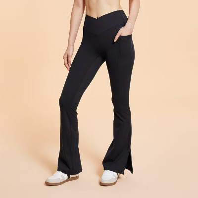Blogilates Women's Crisscross High-Rise Flared Leggings | Target